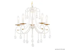 Люстра подвесная TR4916 Ambrella light без плафона на 5 ламп, основание белое в стиле кантри прованс Люстра подвесная TR4916 Ambrella light без плафона на 5 ламп, основание белое в стиле кантри прованс